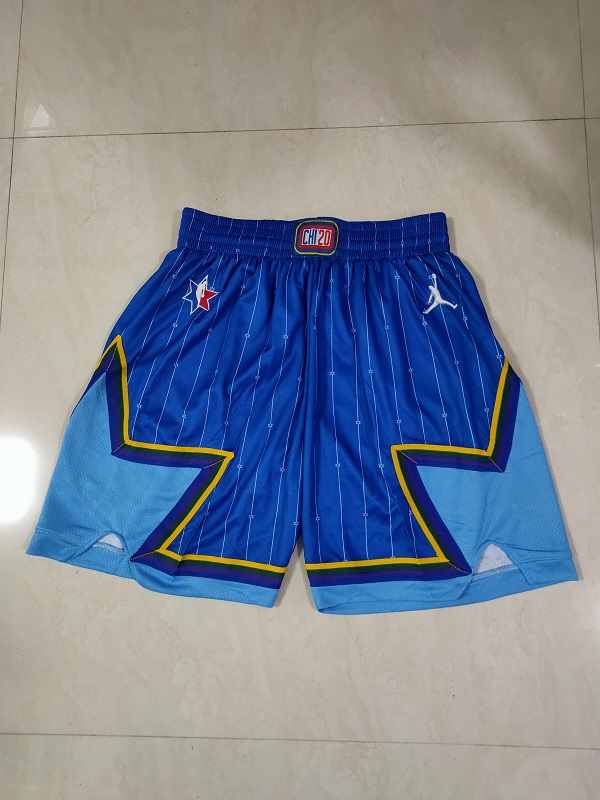 Men NBA 2020 all star Blue Shorts 0416->more jerseys->NBA Jersey